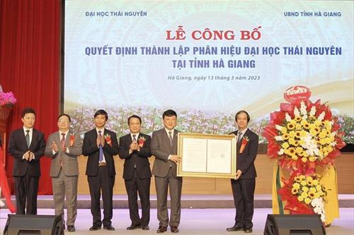 Thành lập Phân hiệu Đại học Thái Nguyên tại tỉnh Hà Giang